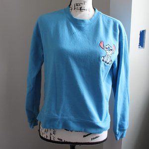 Disney Stitch Sweatshirt - Juniors XS - Ohana Blue Long Sleeve